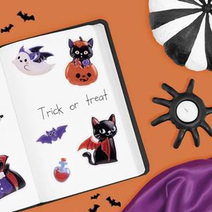 Autocolantes com Relevo Figuras de Halloween Simpáticas