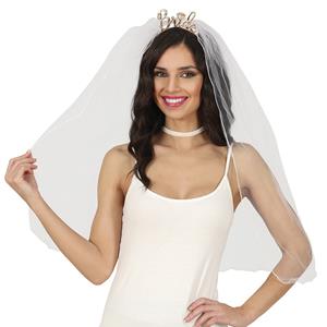 Bandolete Bride com Véu Branco