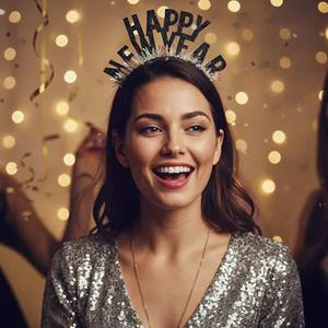 Bandolete Happy New Year Preta