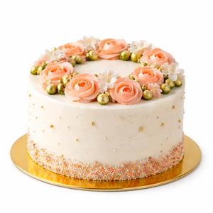 Base Redonda para Bolos Dourada e Prateada, 20 cm