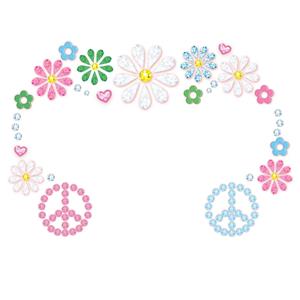 Brilhantes Adesivos Hippie Floral