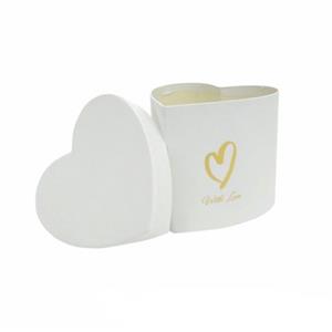 Caixa Coração Branca With Love Alta