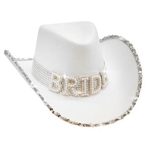 Chapéu Cowgirl Bride com Pérolas