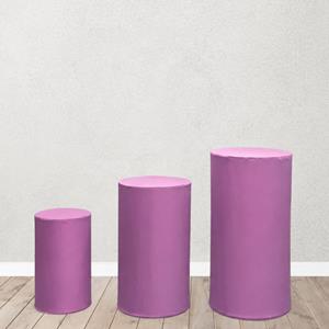 Conjunto de 3 Capas Rosa para Cilindros Desmontáveis