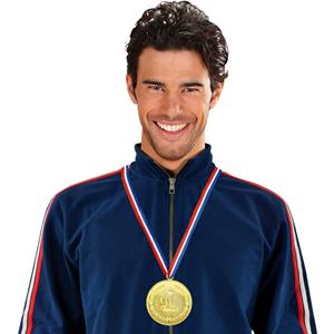 Conjunto de 3 Medalhas Douradas Número 1