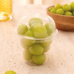 Copos Transparentes com Tampas em Cúpula de Plástico, 4 unid.