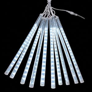 Cortina Tubos LED Pingo de Gelo Branco Frio, 80 cm
