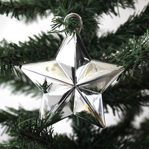 Estrela de Natal Prateada para Pendurar