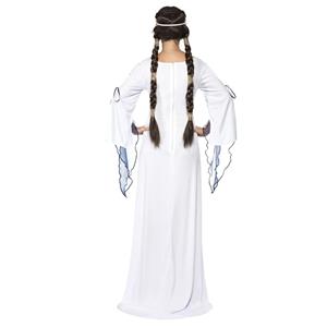 Fato Dama Medieval Branco, Adulto