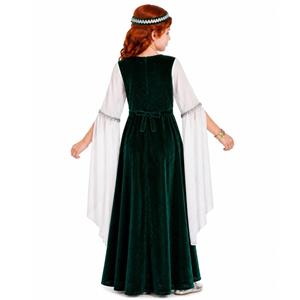 Fato Dama Medieval Verde, Criança