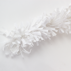 Festão Plástico Liso Branco Popular, 9 cm x 12 mt