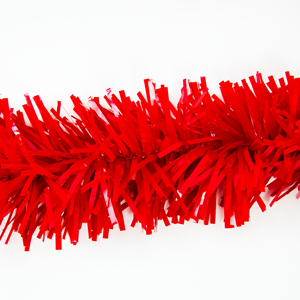 Festão Plástico Liso Vermelho, 17 cm x 12 mt