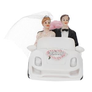 Figura Casal de Noivos no Carro com Balões