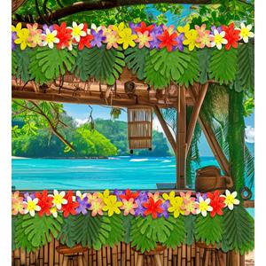 Flores e Folhas Tropicais Decorativas