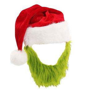 Gorro Pai Natal e Barba Verde