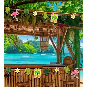 Grinalda Decorativa Tropical Havaiana, 3,6 mt