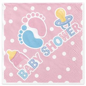 Guardanapos Baby Shower Azul e Rosa, 12 unid.