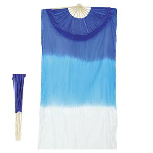 Leque Dança do Ventre Azul e Branco