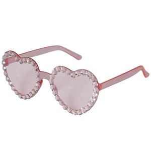Óculos Coração Rosa com Brilhantes