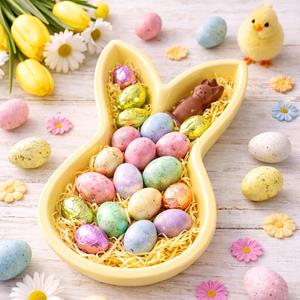 Prato Coelho da Páscoa Amarelo