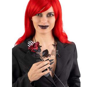 Rosa de Halloween com Mão de Esqueleto