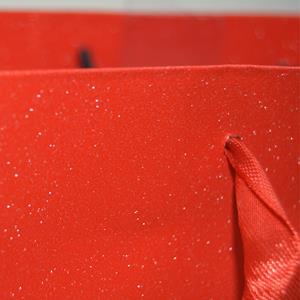 Saco Presente Pequeno Vermelho com Glitter