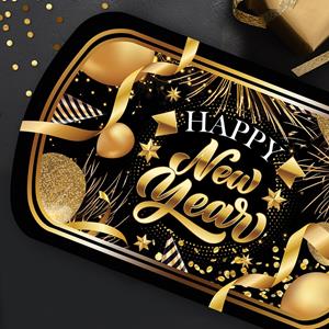 Tabuleiro Happy New Year Glamour, 39 cm