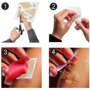Tatuagens Adesivas Orientais Douradas