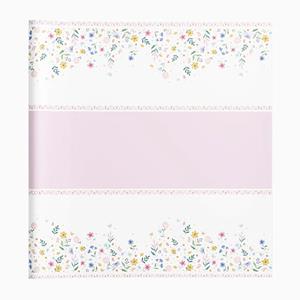 Toalha Branca e Rosa Floral, 1,20 x 1,80 mt
