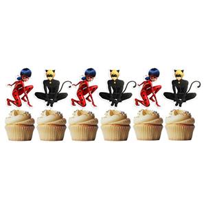 Toppers Ladybug e Cat Noir, 6 unid.