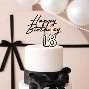 Vela 18 Anos Branca com Rebordo Preto, 5 cm