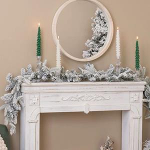 Velas Pinheiro de Natal Verde para Castiçal, 2 unid.