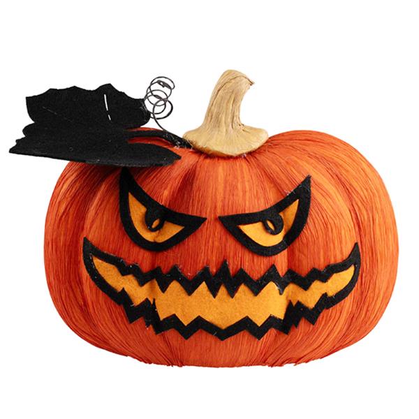 Abóbora Laranja Malvada Decorativa, 20 cm