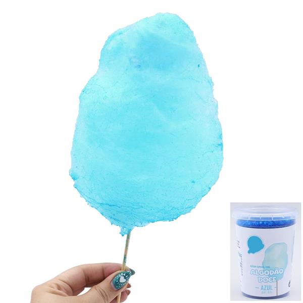 Açúcar para Algodão Doce Azul, 150 gr.