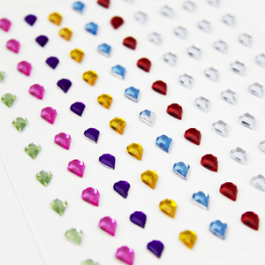 Adesivo Gota Brilhante Multicolor, 100 Unid.