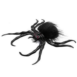 Aranha Preta Peluda Decorativa