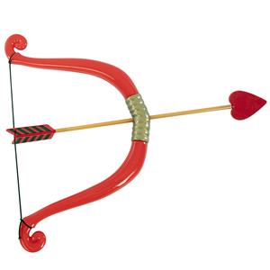 Arco e Flecha Cupido Coração, 55 cm