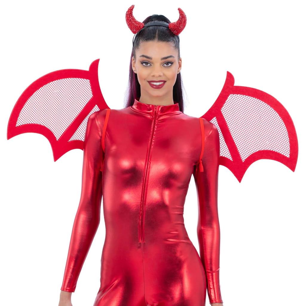 Asas de Diabo em Malha Vermelha Asas de Diabo em Malha Vermelha