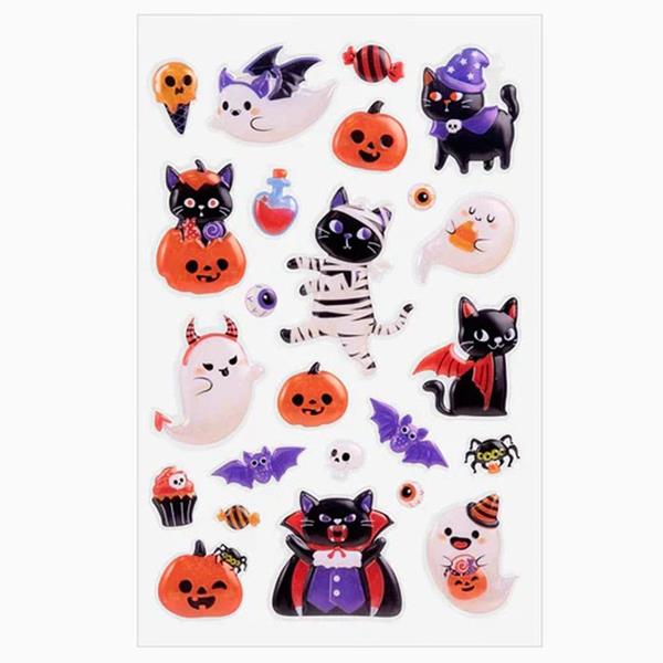Autocolantes com Relevo Figuras de Halloween Simpáticas