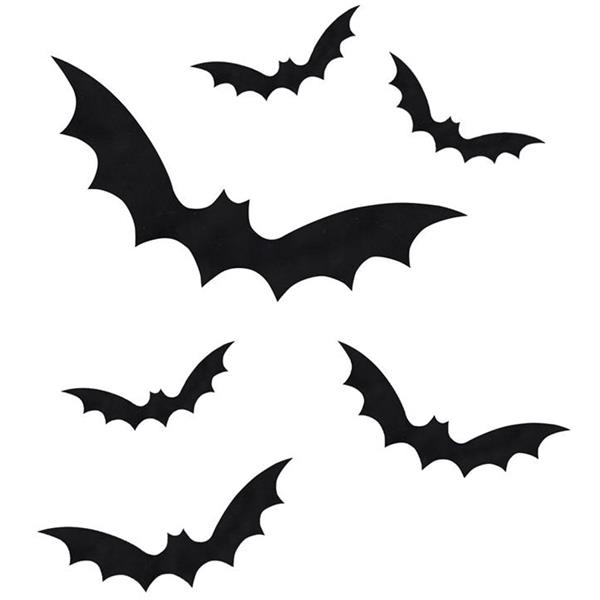 Autocolantes Morcegos Pretos, 22 unid.