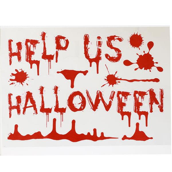 Autocolantes Sangrentos Help Us Halloween Autocolantes Sangrentos Help Us Halloween