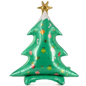 Balão Árvore de Natal com Estrela Foil, 94 cm