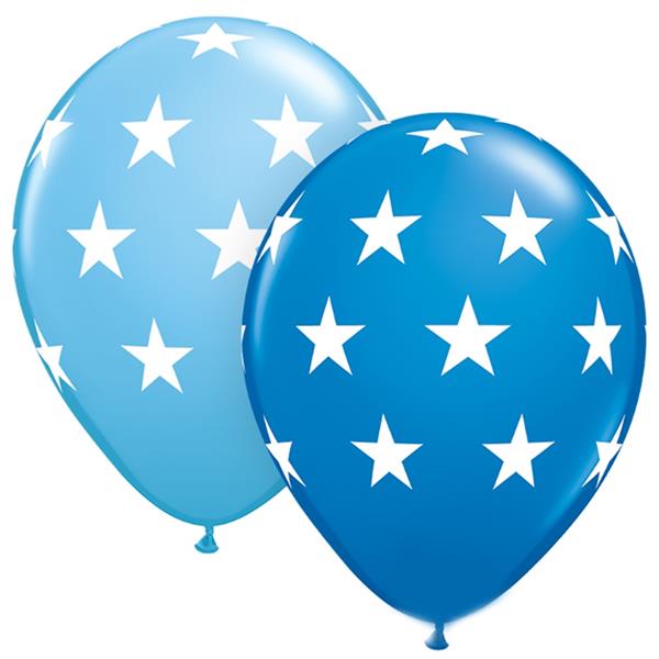 Balão Azul com Estrelas