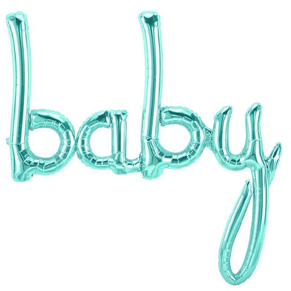 Balão Baby Azul Pastel Foil, 107 cm