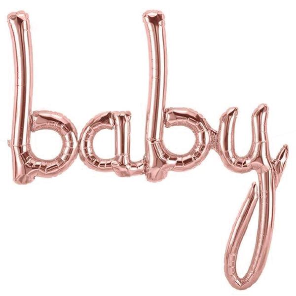 Balão Baby Rosa Gold Foil, 107 cm