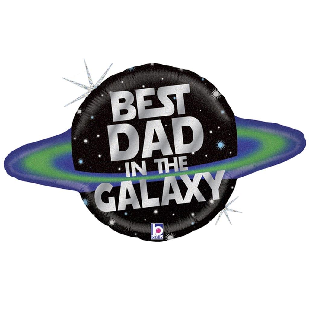 Balão Best Dad in The Galaxy Super Shape Foil, 79 cm