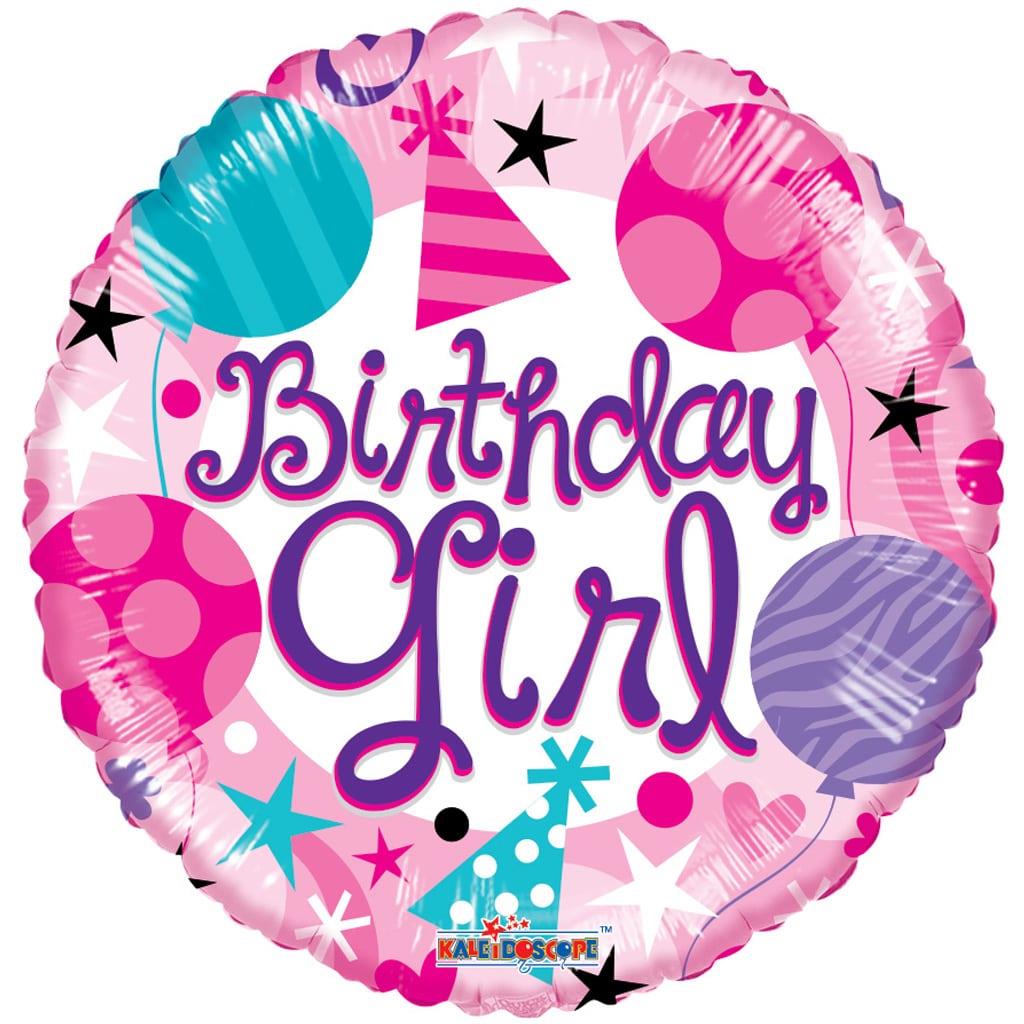 Balão Birthday Girl Foil, 46 cm