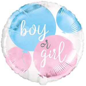 Balão Boy or Girl Foil, 45 cm
