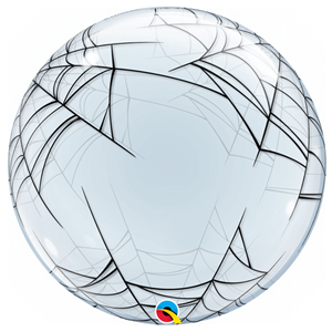Balão Bubble Transparente com Teia de Aranha, 61 cm