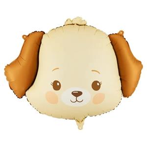 Balão Cabeça Cão Fofinho Foil, 48 cm